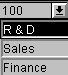 The example shows a drop down DataWindow that shows department numbers when closed and department names when the list displays.