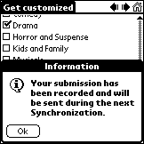 Standard form submission dialog box