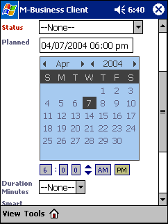 Date/Time Picker with blank text field