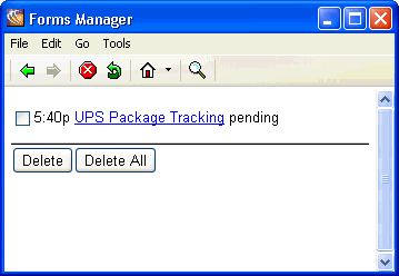 Forms Manager on Win32 device