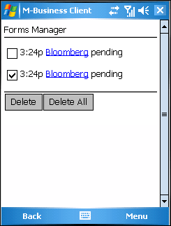 Forms Manager on Windows Mobile 5 or 6 device