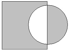 Union of a square and a circle