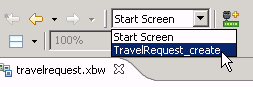 Select Travel screen