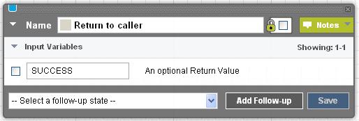Application Call Return Editor