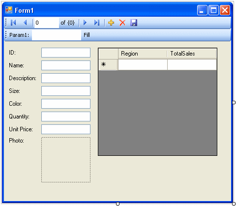 
        Form1 incorporates a datagrid view control.
       