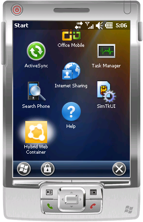Windows Mobile 6 start screen
