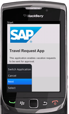 Open Travel Rrequest in BB