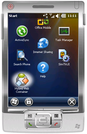 Windows Mobile 6 start screen