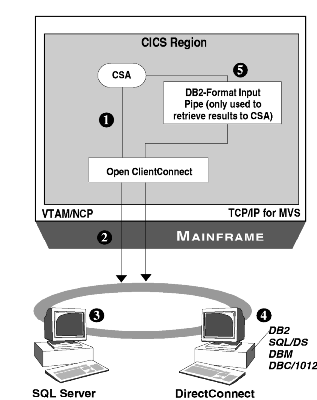 The figure shows CSA gateway-less processing flow. 
