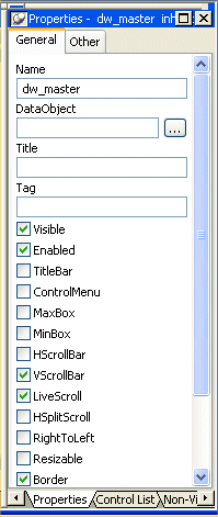 Shown is the General tab in the Properties view.