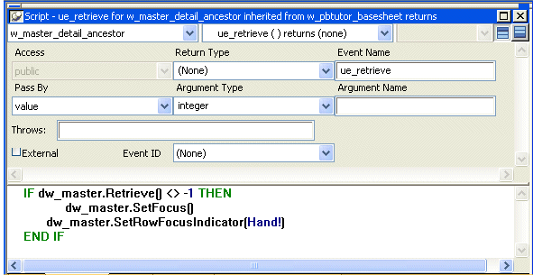 Shown is the Script view.