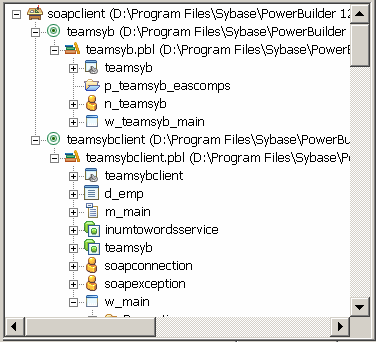 The example shows the System Tree with nodes expanded and displaying the objects imported from the extension file.