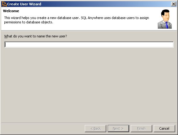 User wizard Welcome dialog
