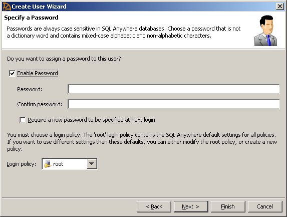 User wizard password dialog