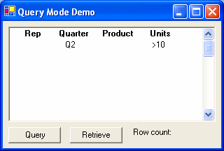 The image shows Q1 in the Quarter column and the greater than sign followed by 15 in the units column.