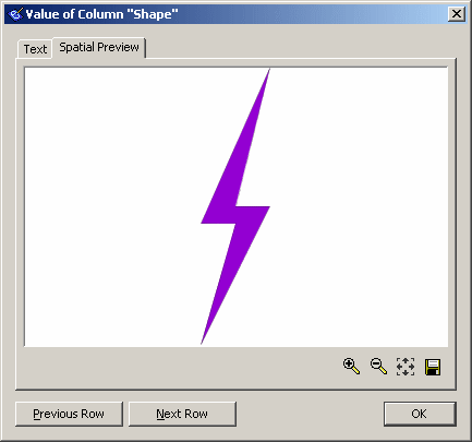 Image viewer displaying a geometry that looks like a lightning bolt.