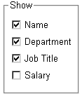 Sample check boxes are shown, arranged in a group box
