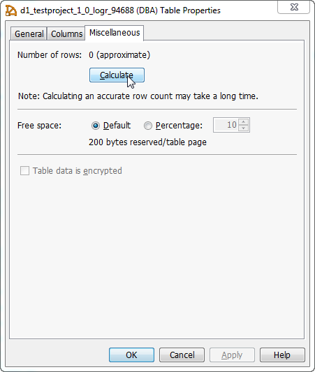 Determining the Log Record Size