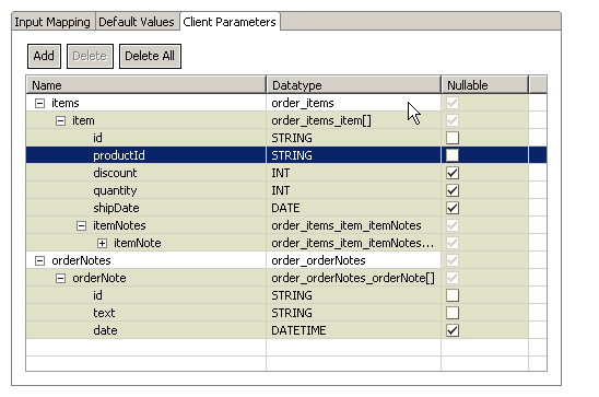 clientParameters