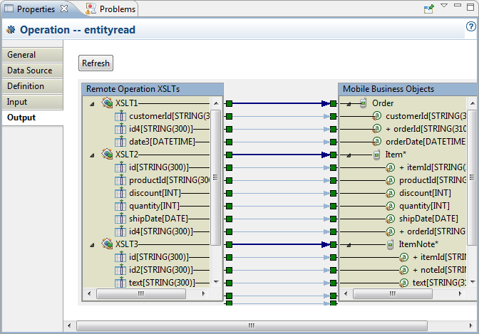 Entity Read Output Mapping