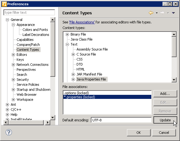 Local encoding preferences