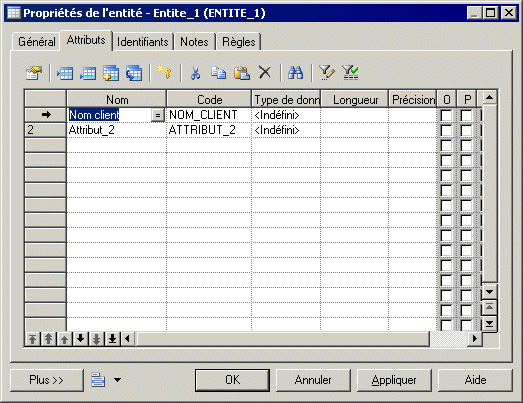 Data Dictionary Entity Attributes