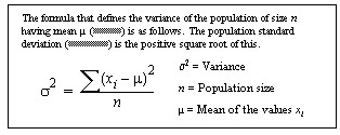 The formula for population-related statistical aggregate functions.