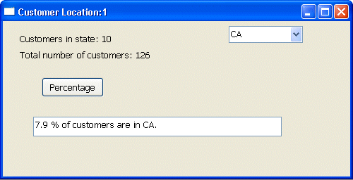 Shown is the Customer Location window. 