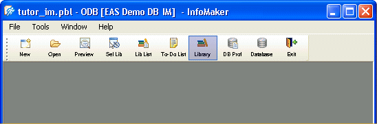 Shown is the Power Bar with the Library button circled.