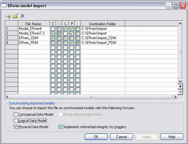 Multiple ERwin Import