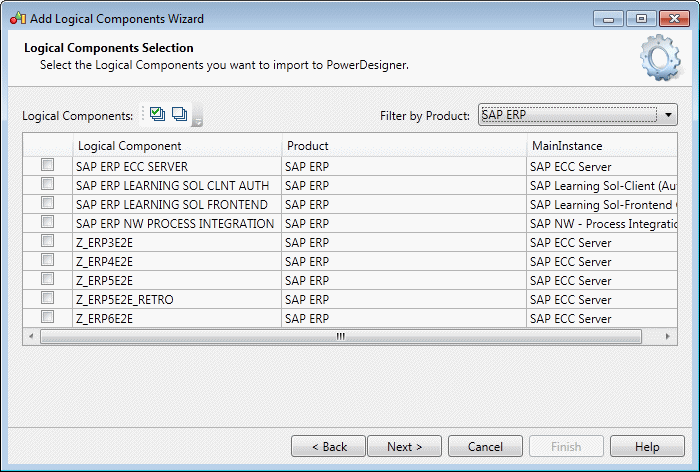 Solution Manager - Add Logical Components Wizard