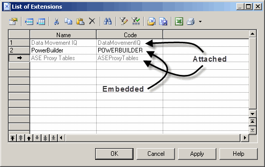 Extensions - Attached Embedded